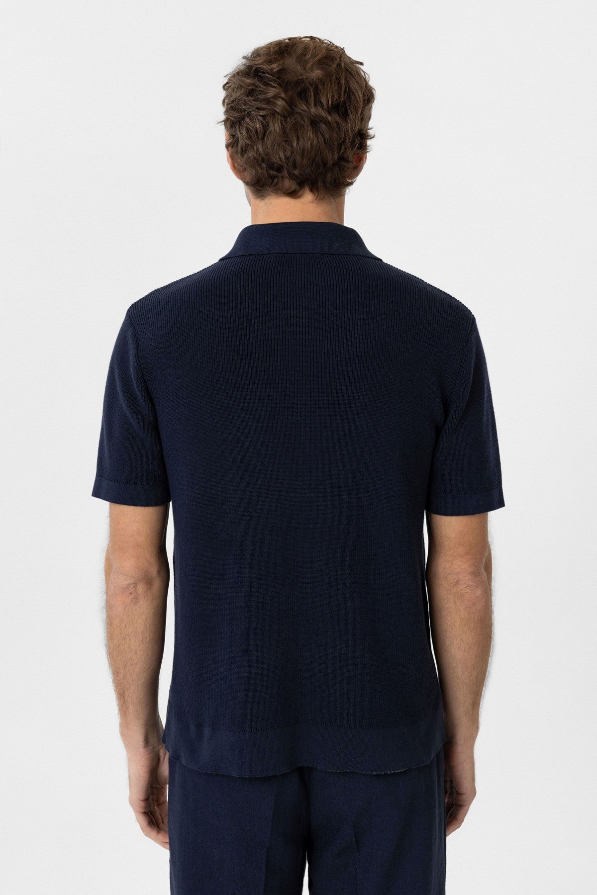 Antioch Zippered Knit Men's Polo-Neck Sweater T-Shirt