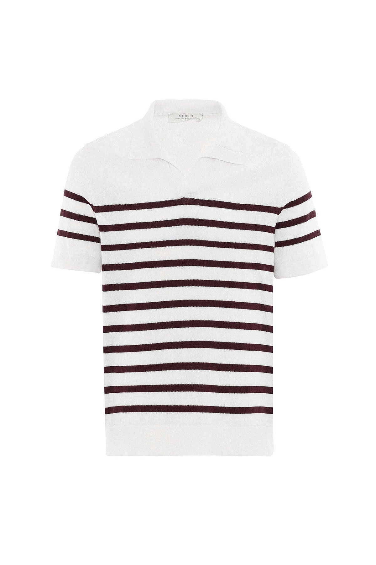 Antioch Polo-Neck Striped Men's Knit T-Shirt