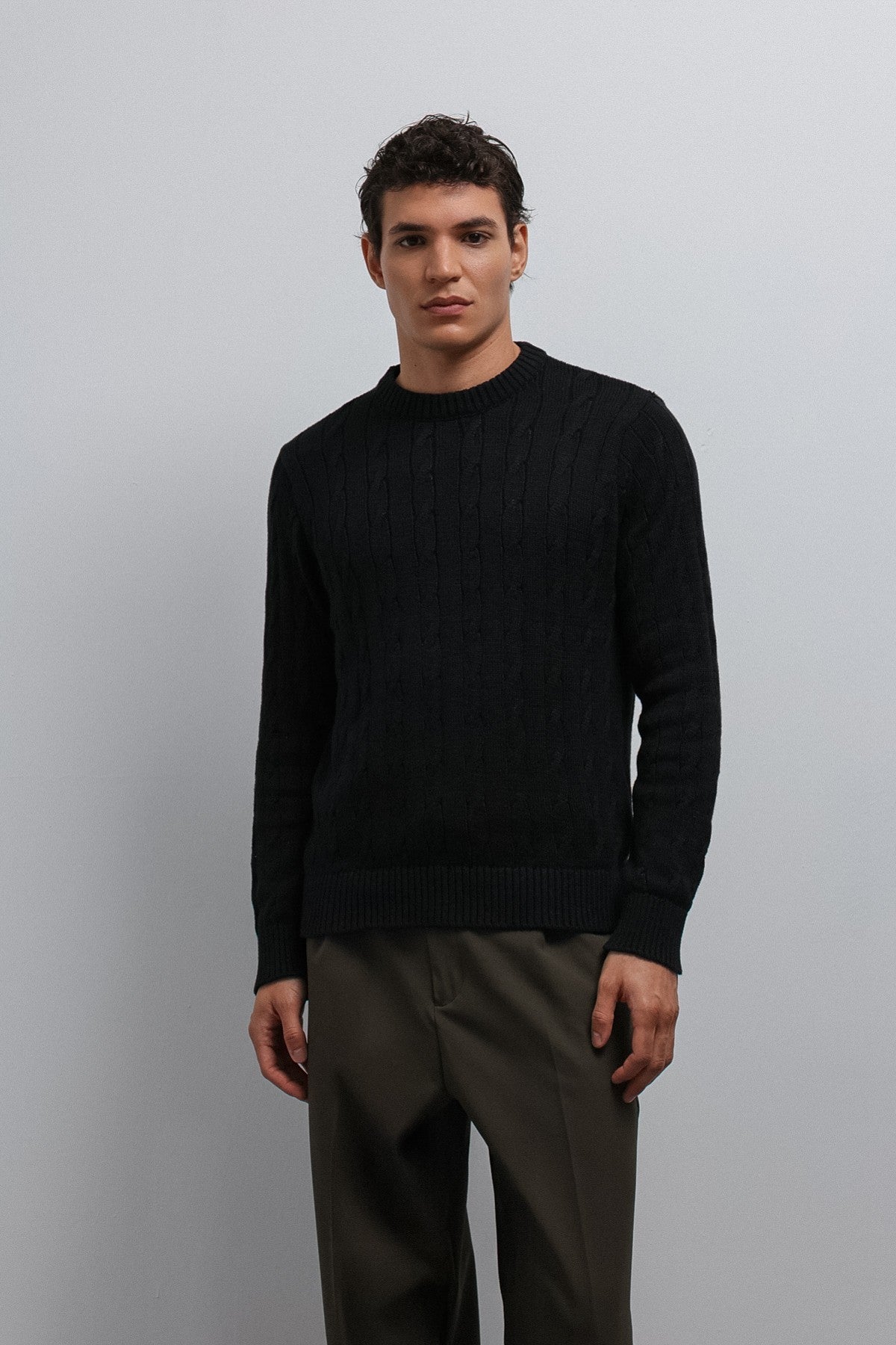 Men's Knit Sweater with an Antioch Texture