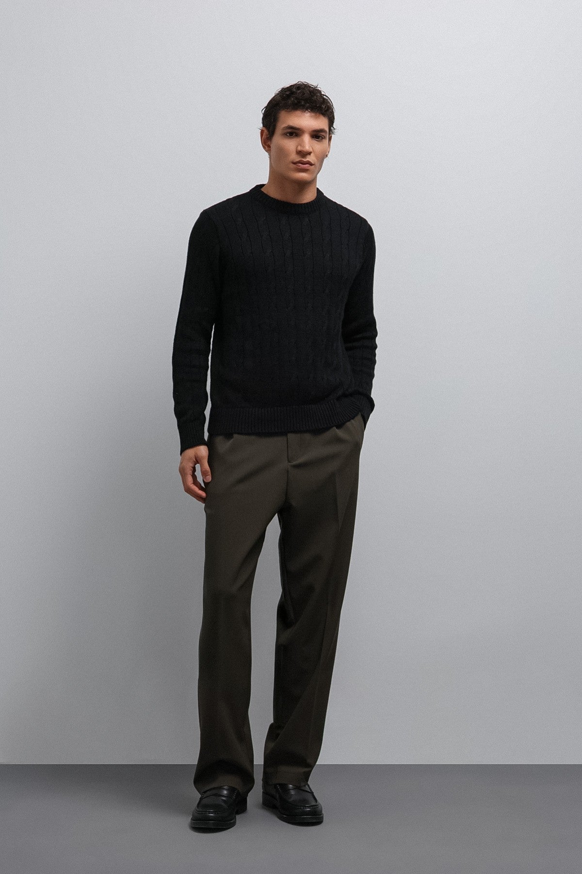 Men's Knit Sweater with an Antioch Texture