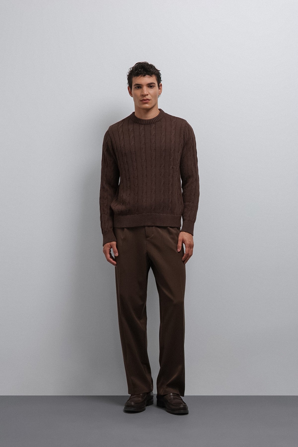 Men's Knit Sweater with an Antioch Texture