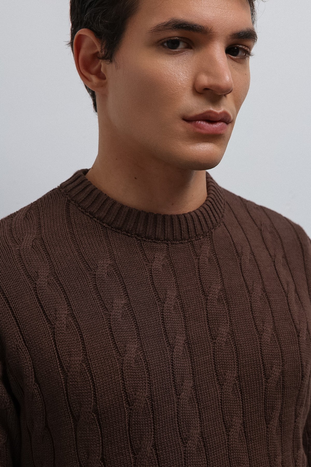 Men's Knit Sweater with an Antioch Texture