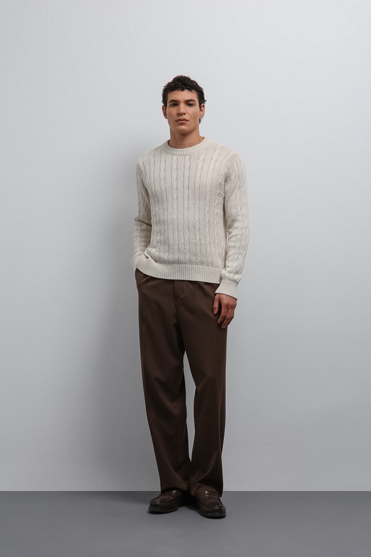 Men's Knit Sweater with an Antioch Texture