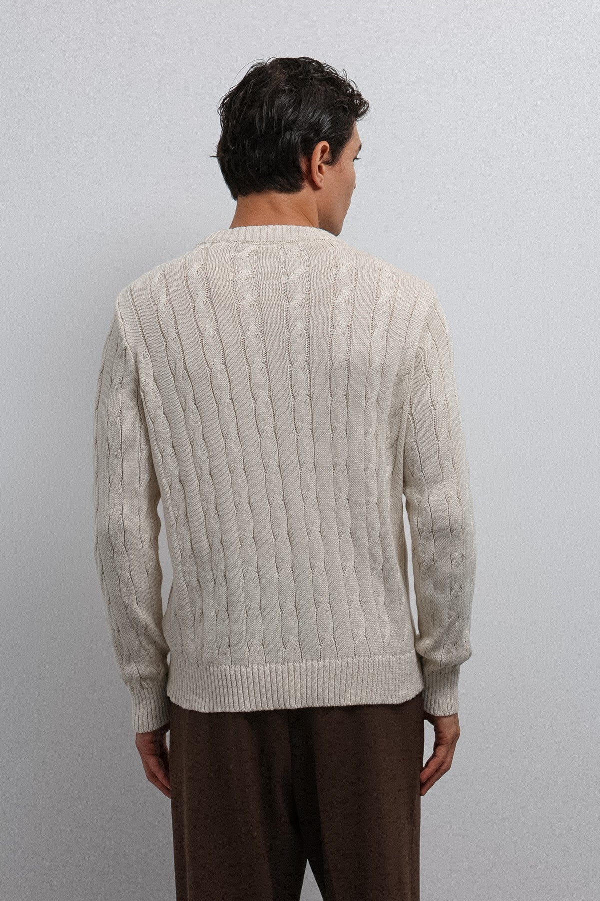 Men's Knit Sweater with an Antioch Texture
