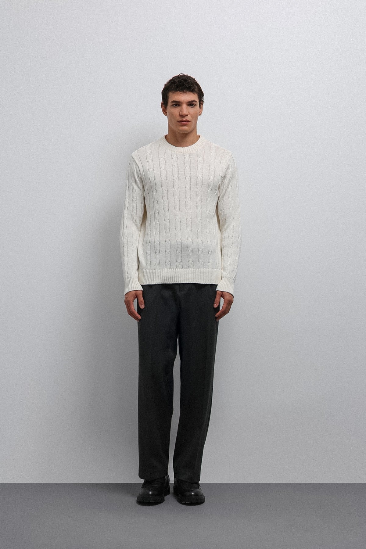 Men's Knit Sweater with an Antioch Texture