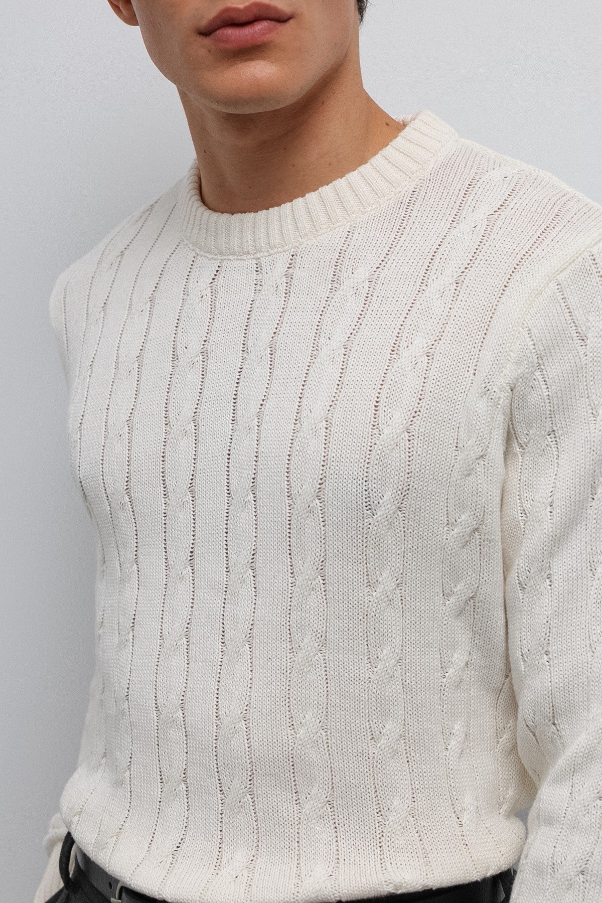Men's Knit Sweater with an Antioch Texture