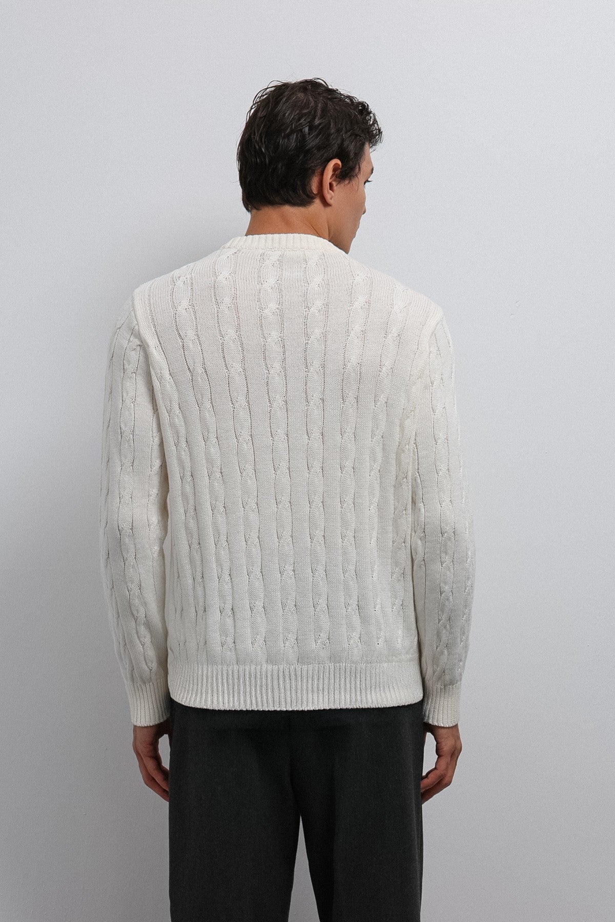 Men's Knit Sweater with an Antioch Texture