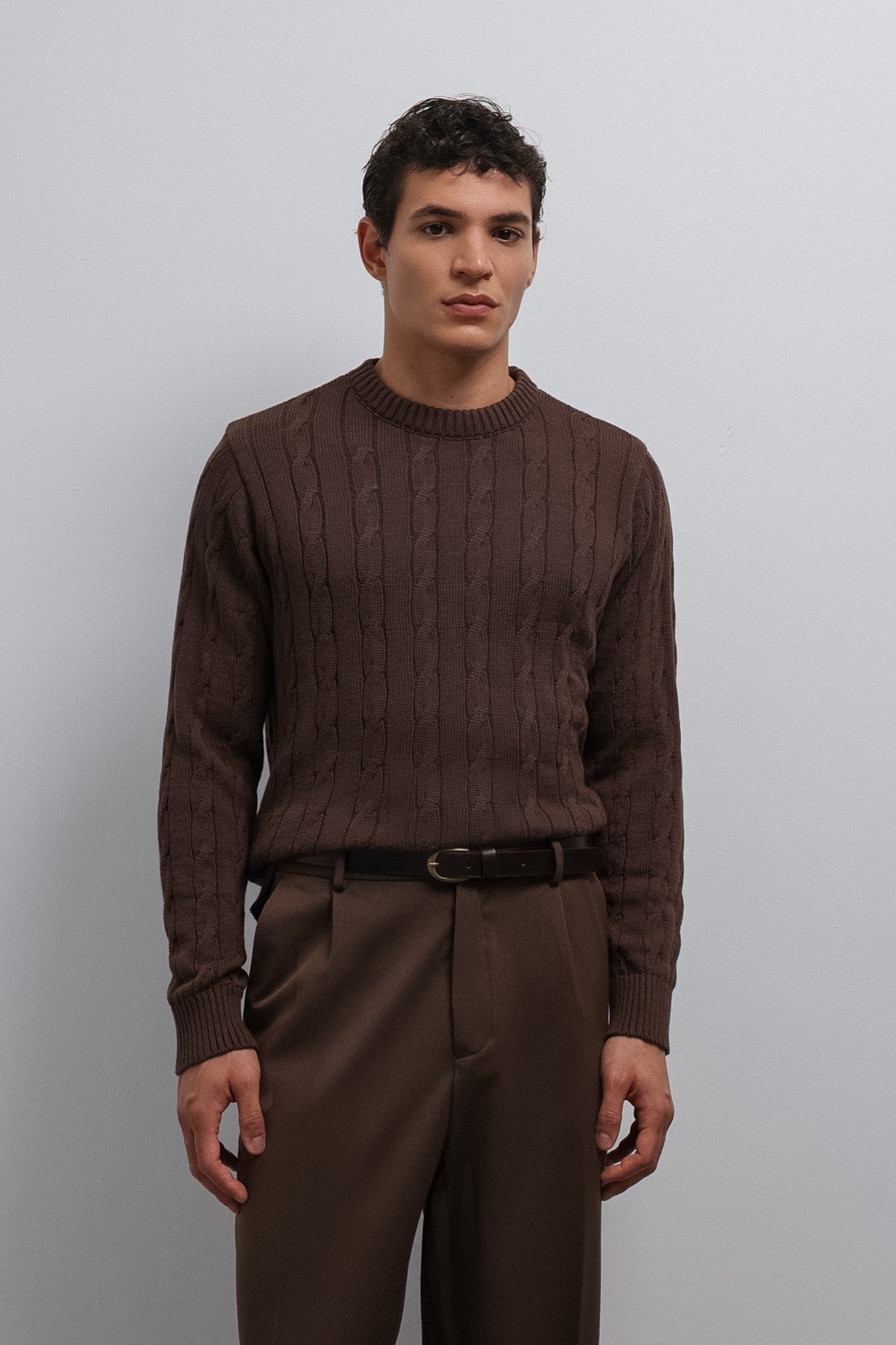Men's Knit Sweater with an Antioch Texture
