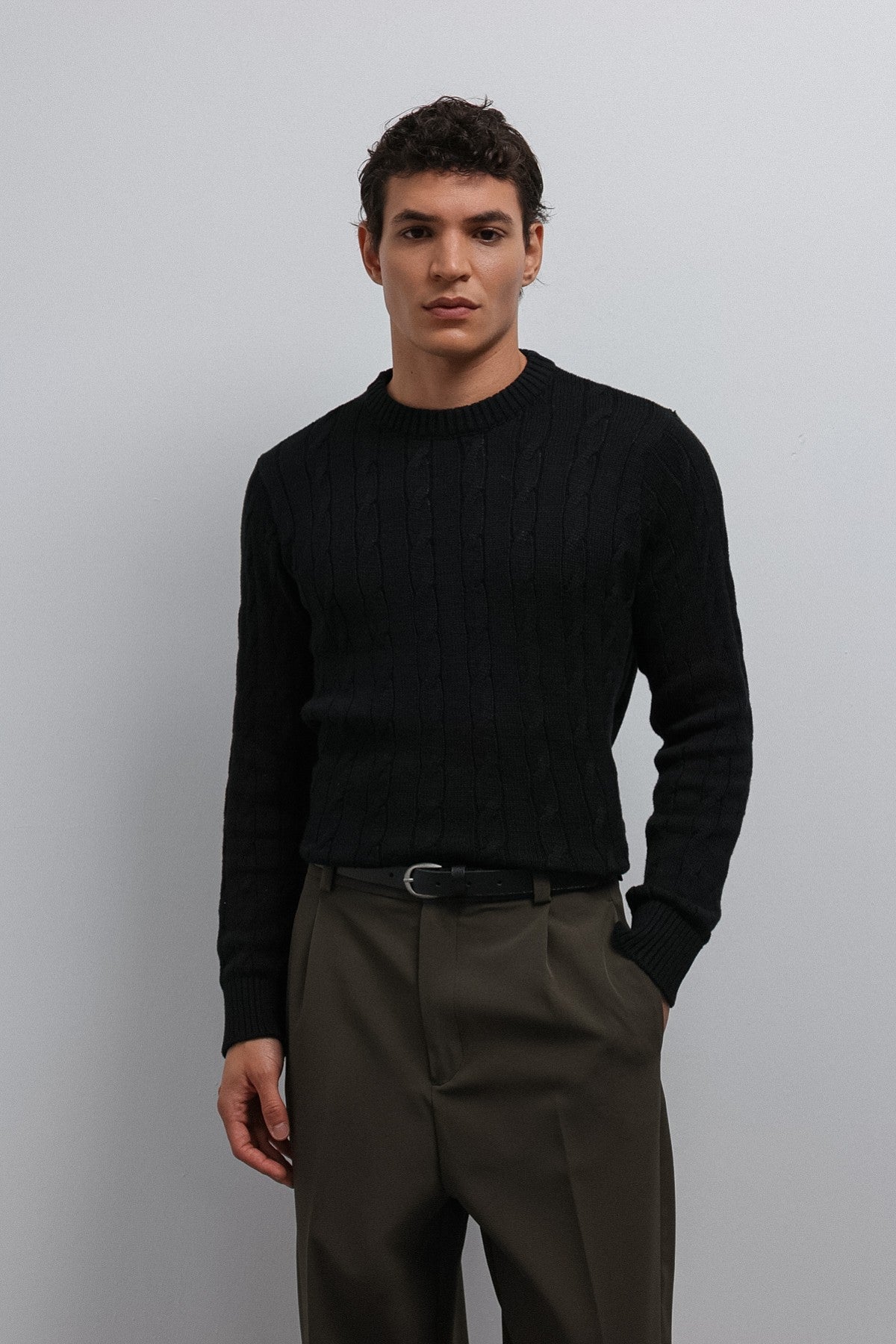 Men's Knit Sweater with an Antioch Texture