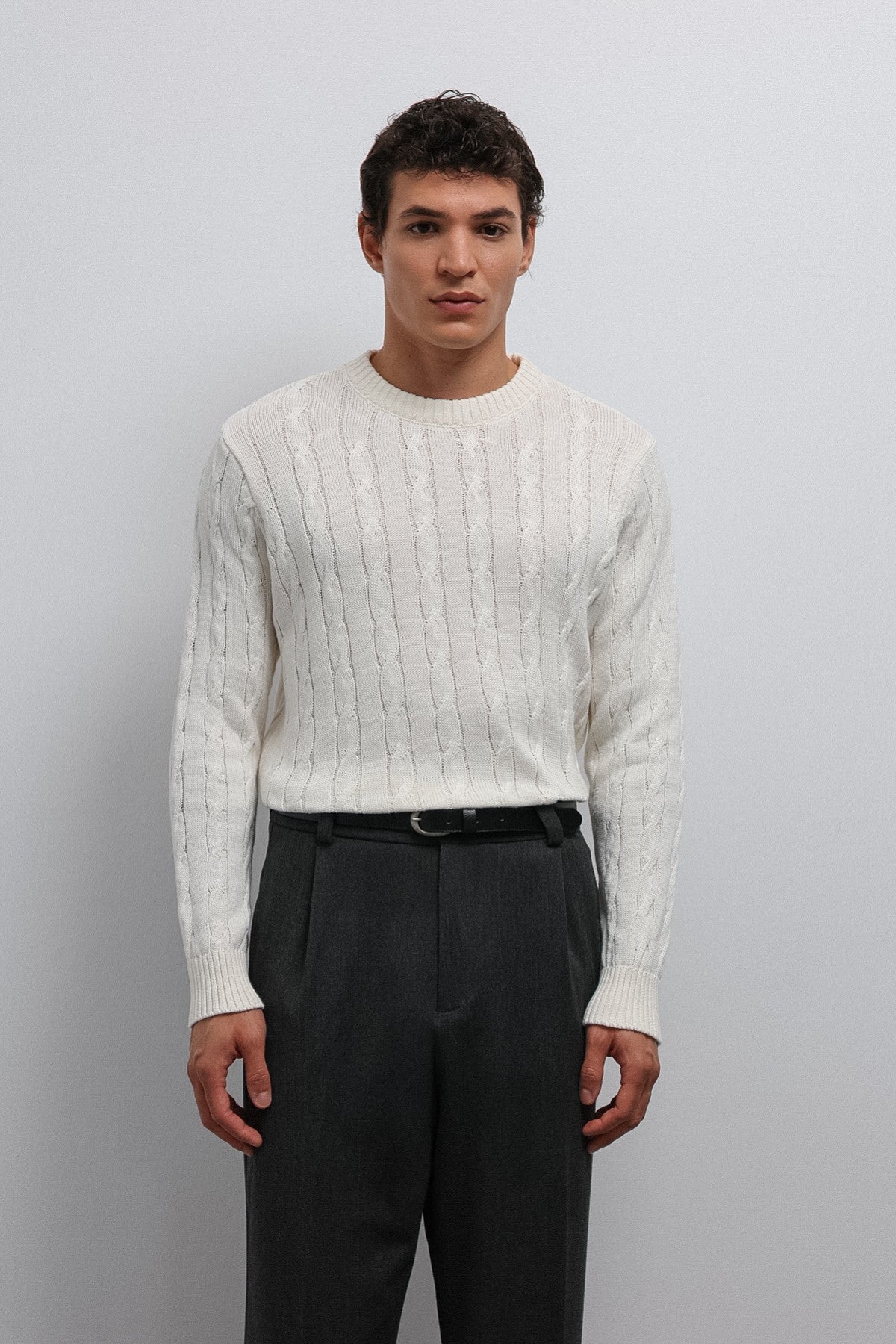 Men's Knit Sweater with an Antioch Texture