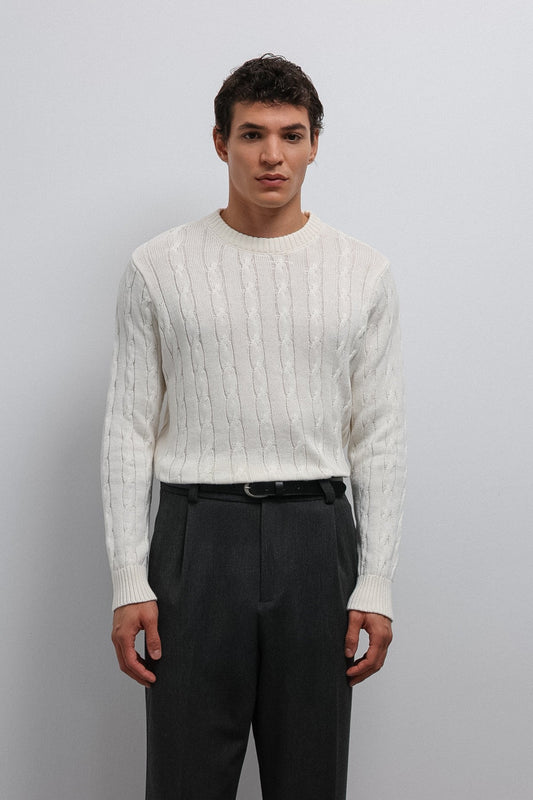 Men's Knit Sweater with an Antioch Texture