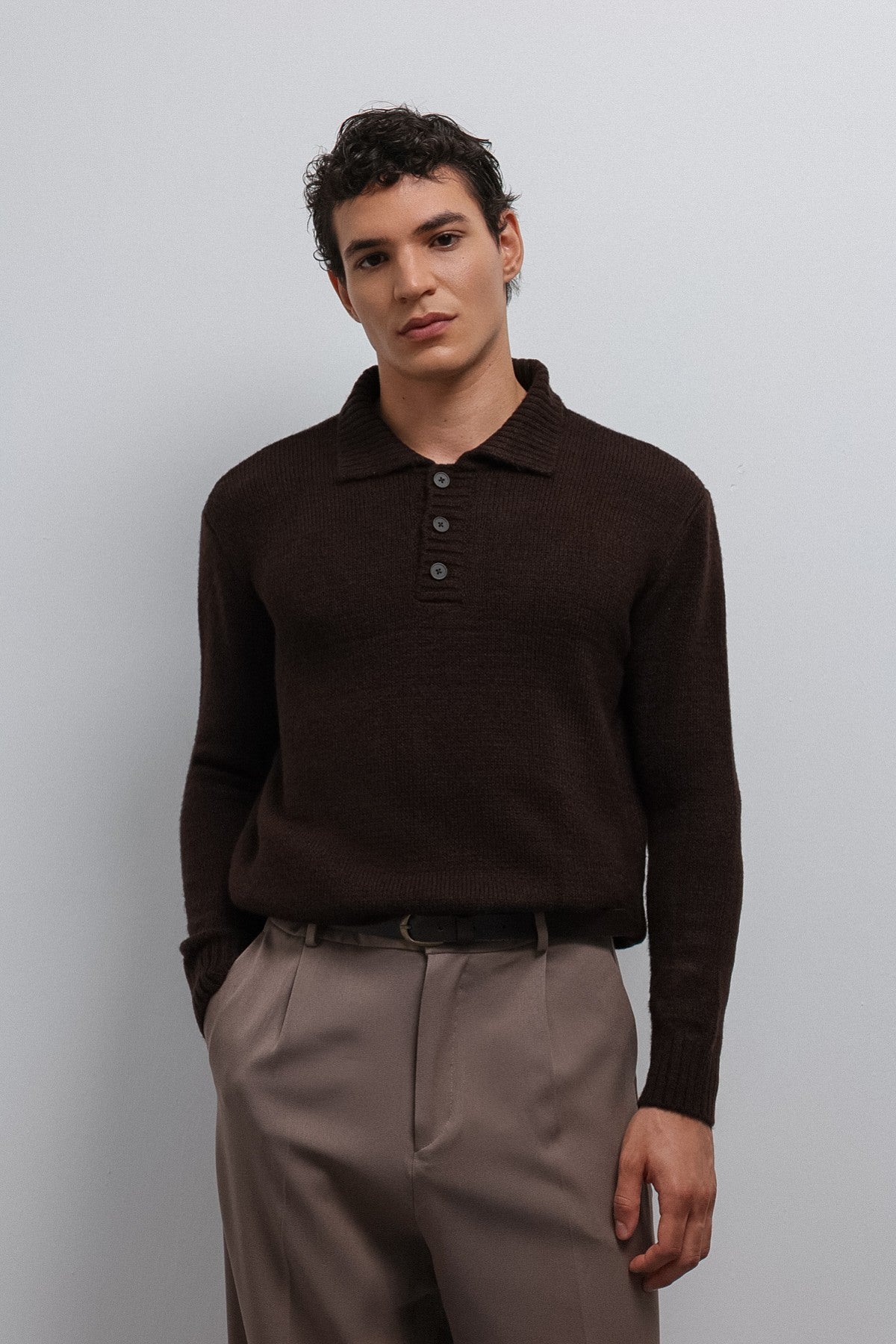 Antioch Button-Down Collar Men's Sweater