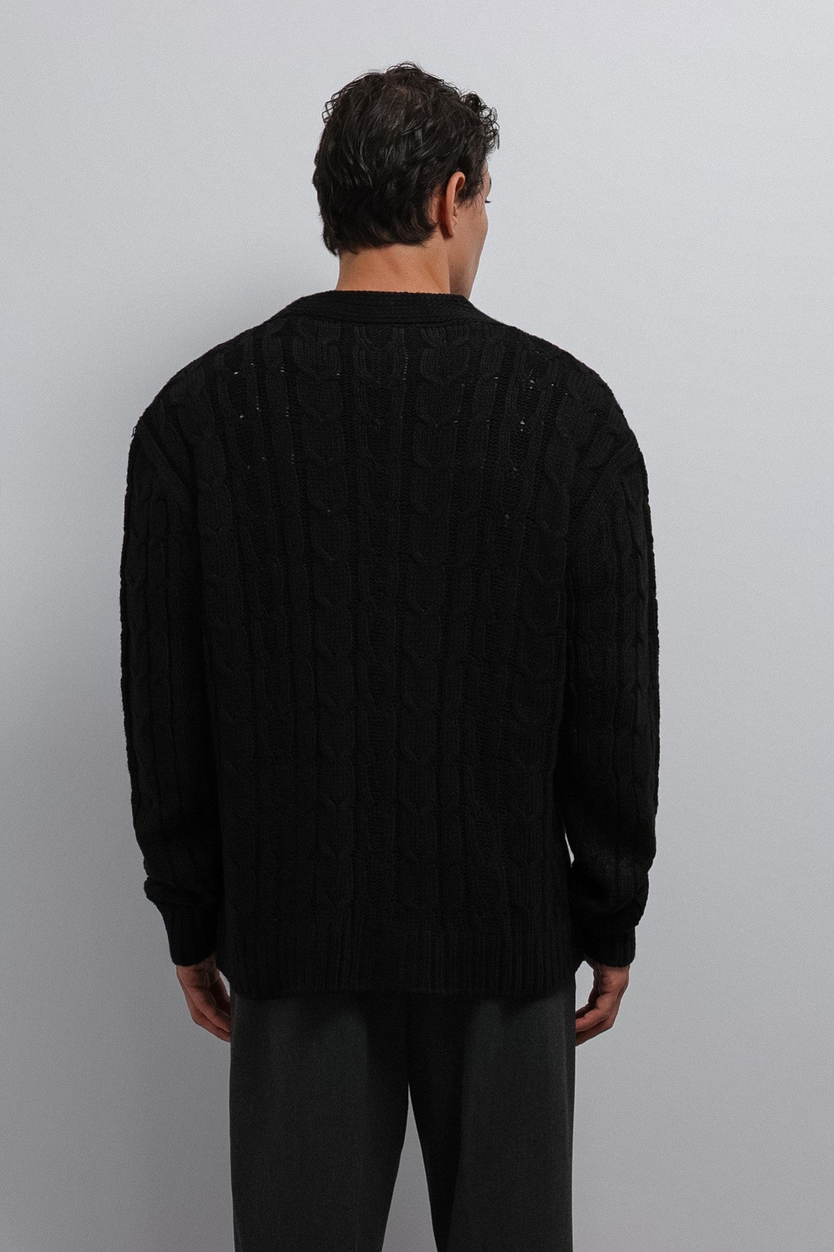 Antioch Men's Cardigan with Braided Texture