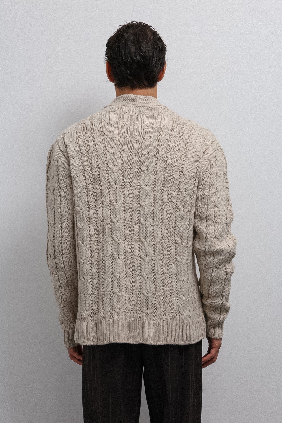 Antioch Men's Cardigan with Braided Texture