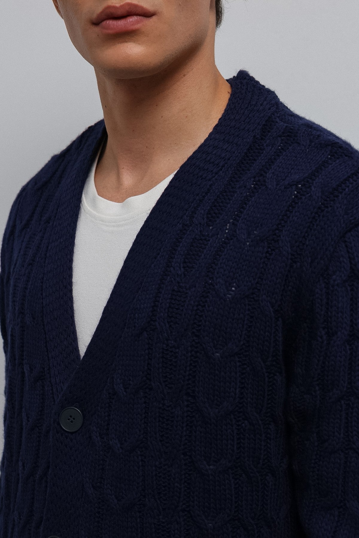 Antioch Men's Cardigan with Braided Texture