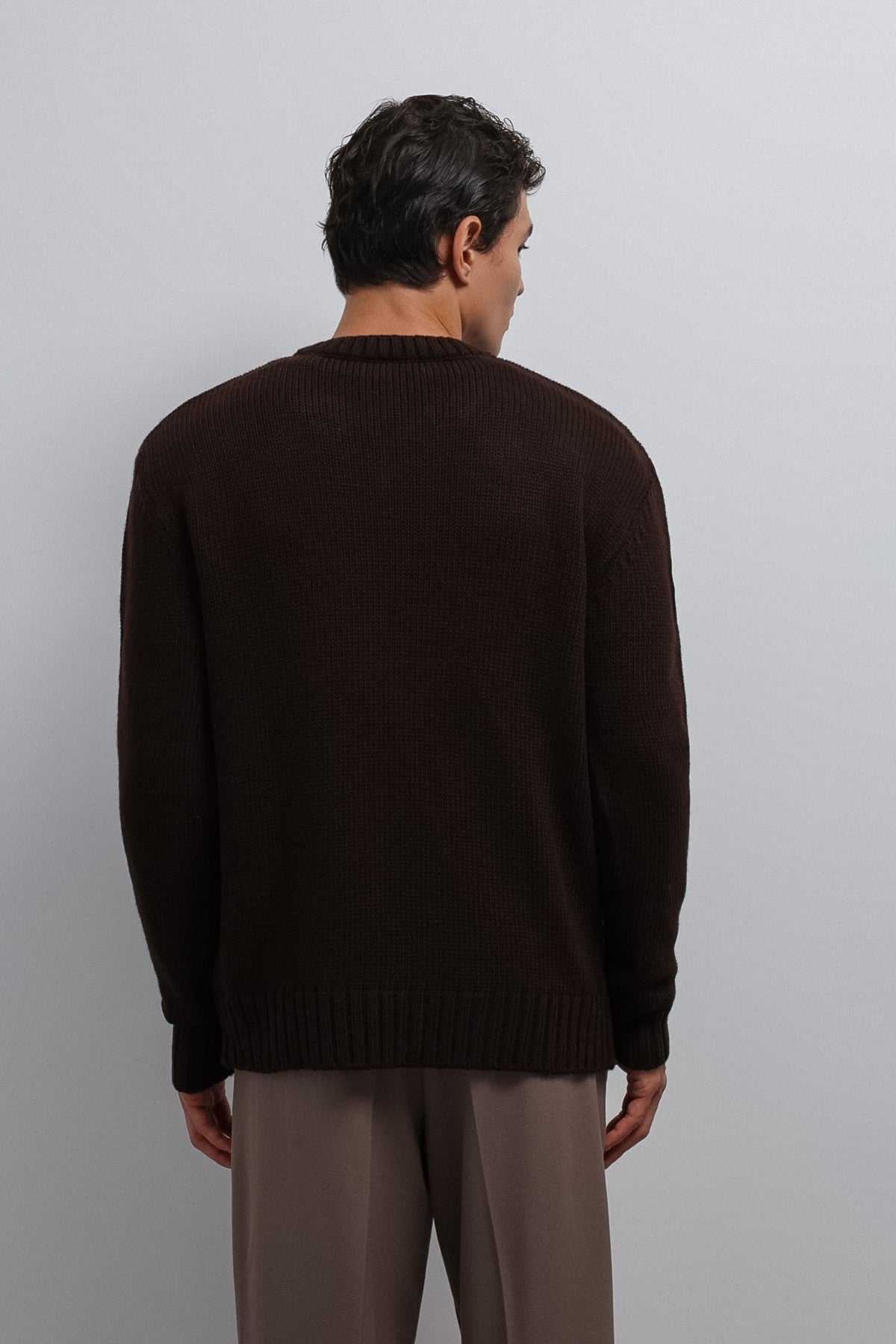 Men's V-Neck Sweater with Antioch Texture