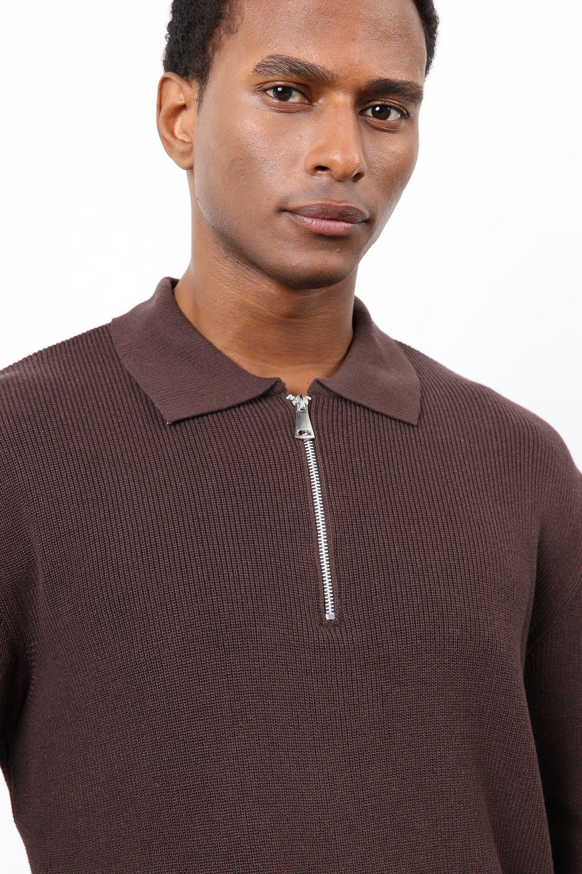 Antioch Men's Zipper-Front Knit Sweater