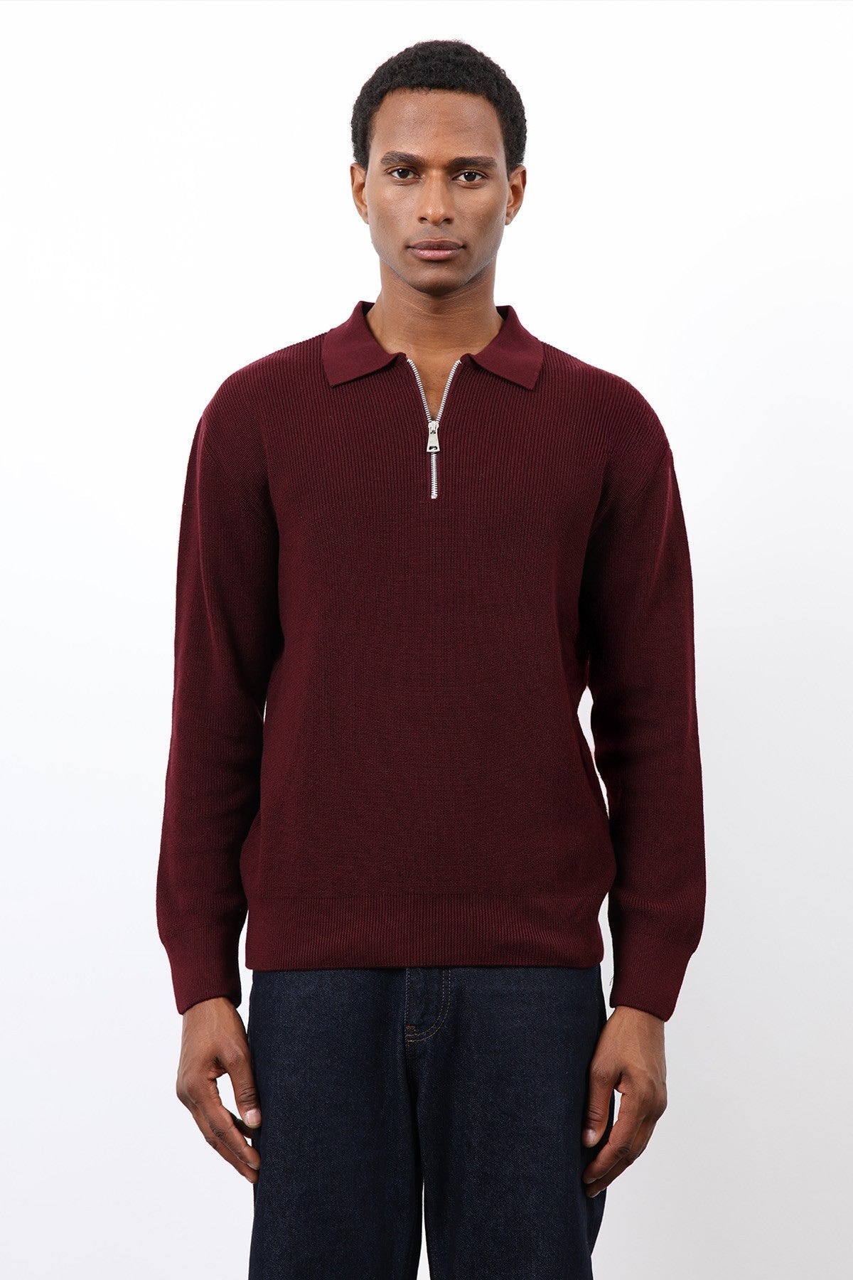 Antioch Men's Zipper-Front Knit Sweater