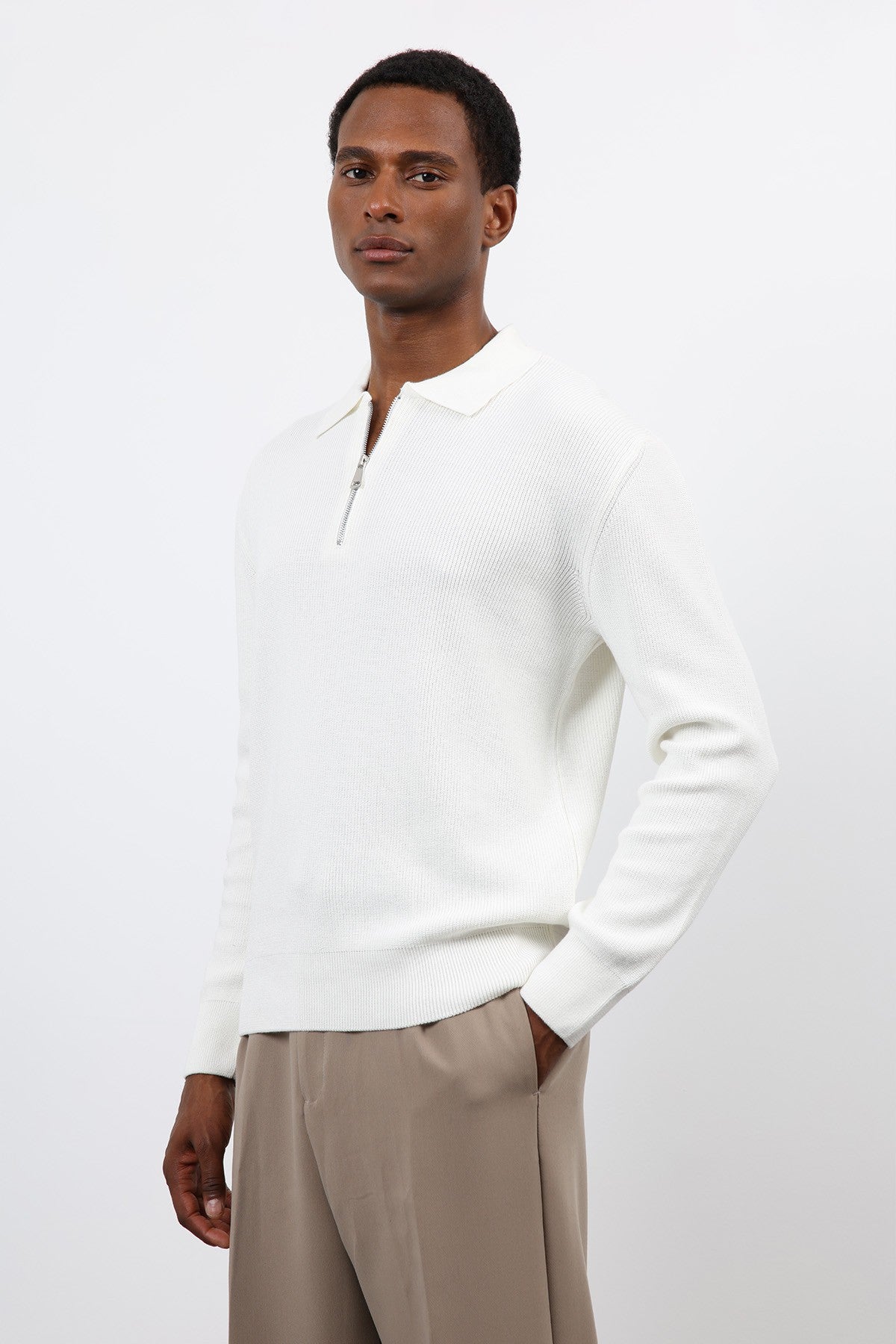 Antioch Men's Zipper-Front Knit Sweater