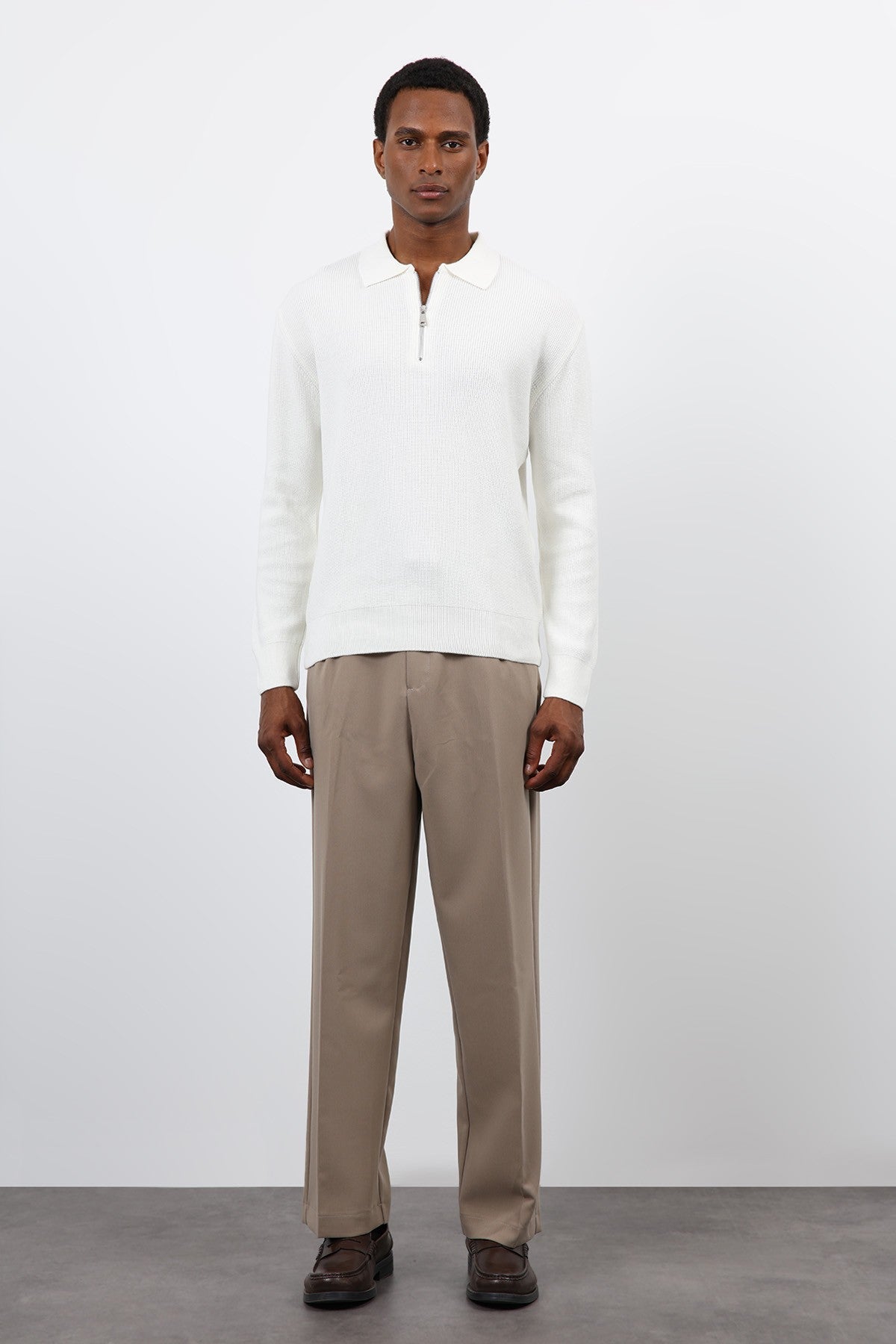 Antioch Men's Zipper-Front Knit Sweater