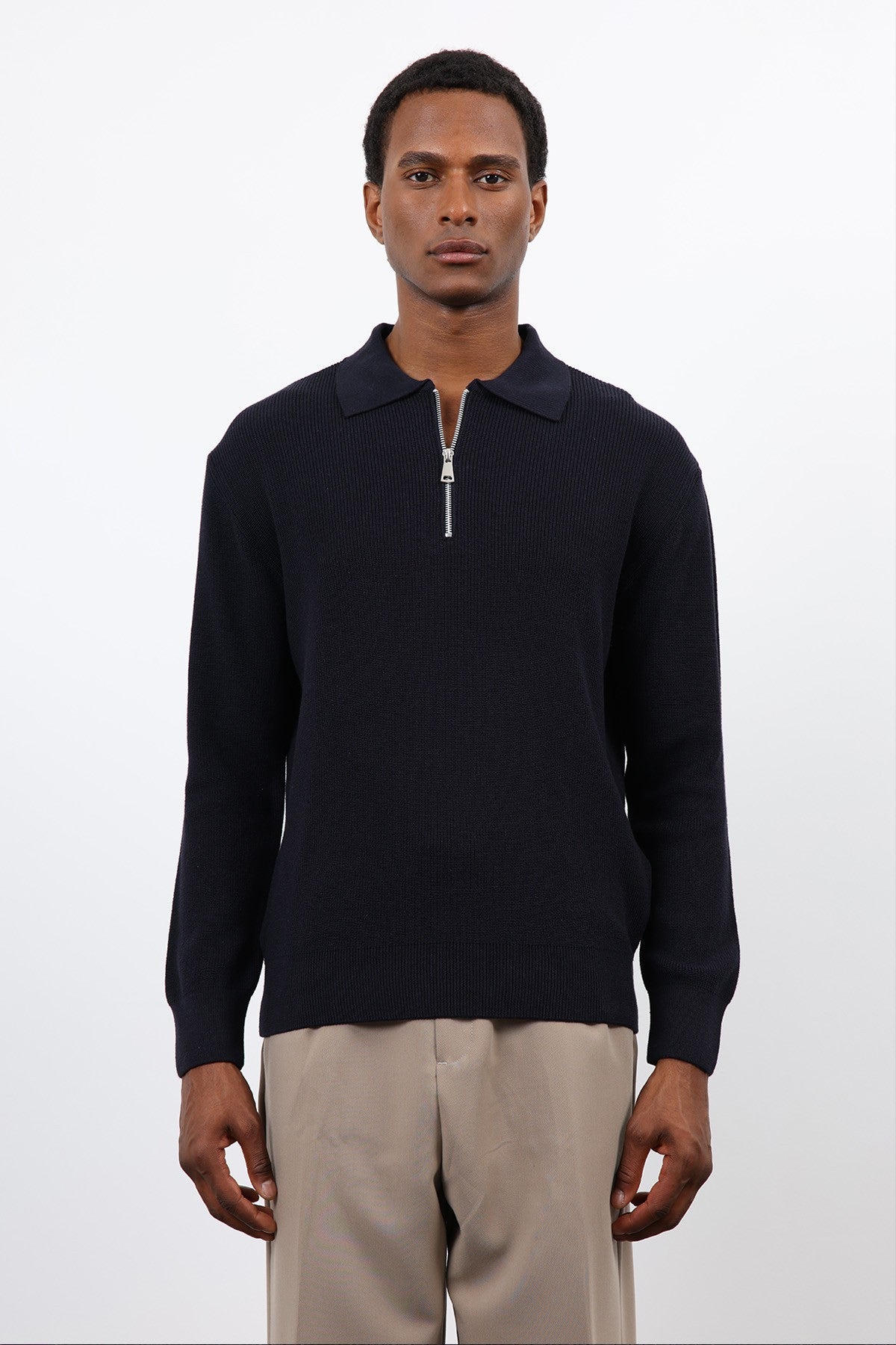 Antioch Men's Zipper-Front Knit Sweater