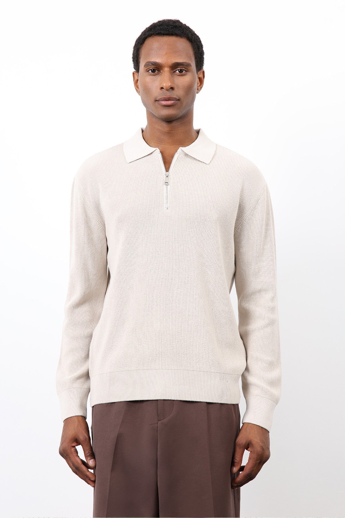 Antioch Men's Zipper-Front Knit Sweater