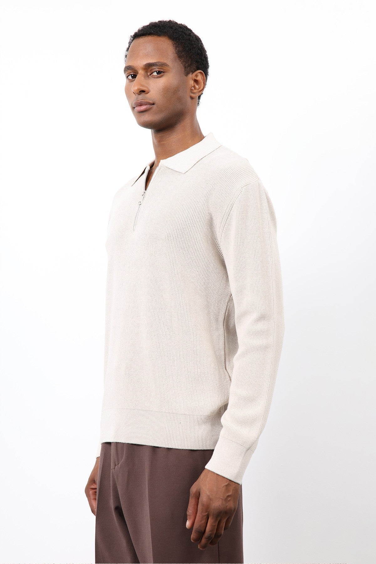 Antioch Men's Zipper-Front Knit Sweater