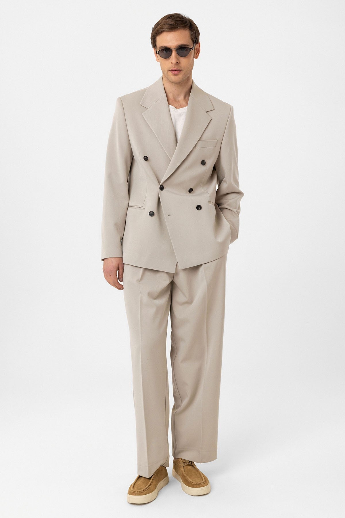 Antioch Relax Fit Double-Breasted Men's Blazer