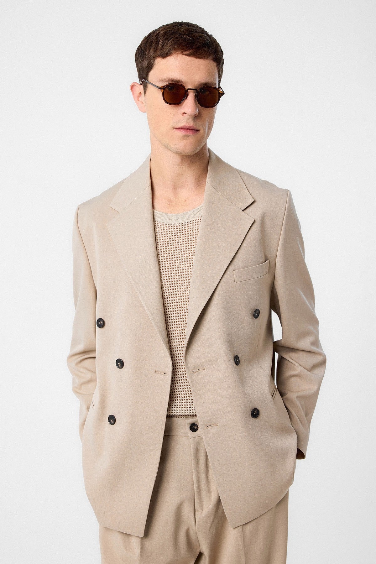 Antioch Relax Fit Double-Breasted Men's Blazer