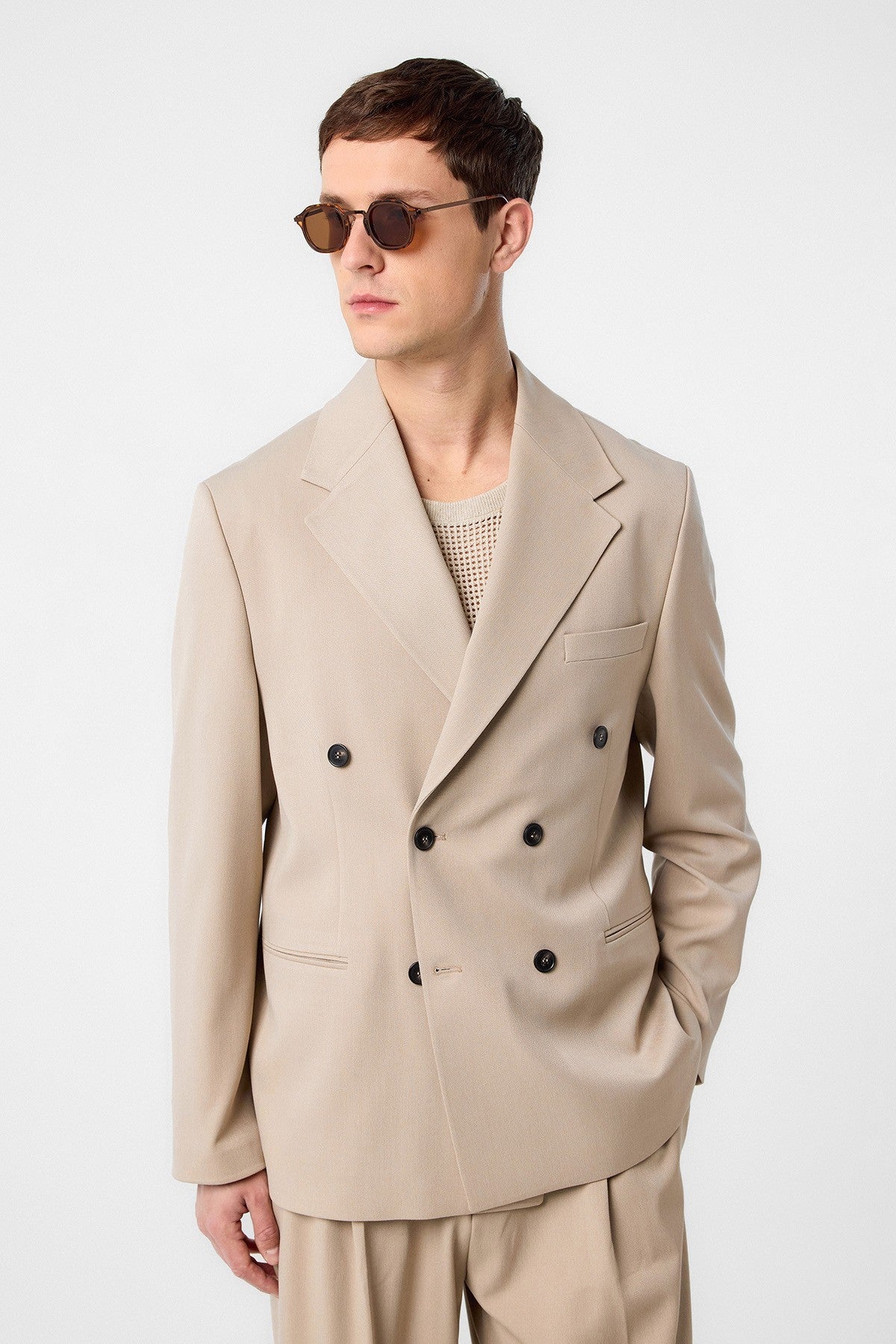 Antioch Relax Fit Double-Breasted Men's Blazer