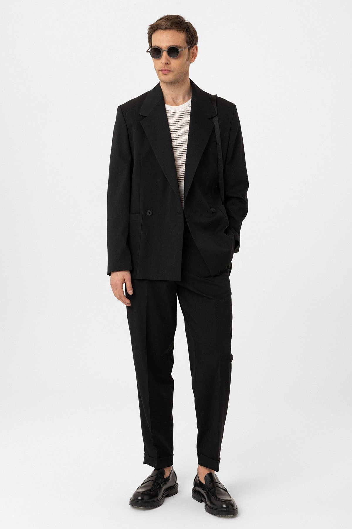 Antioch Relax Fit Double-Breasted Men's Technical Blazer Jacket
