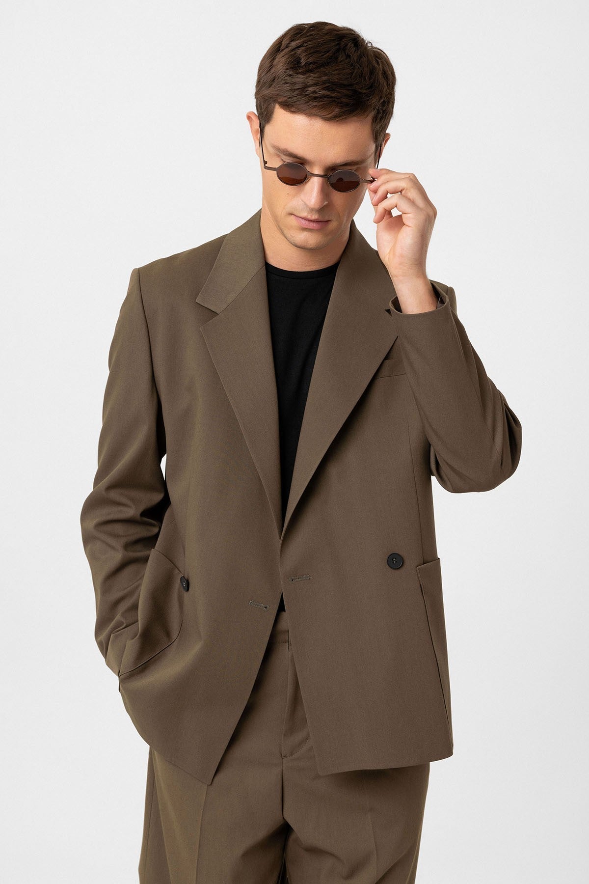 Antioch Relax Fit Double-Breasted Men's Technical Blazer Jacket