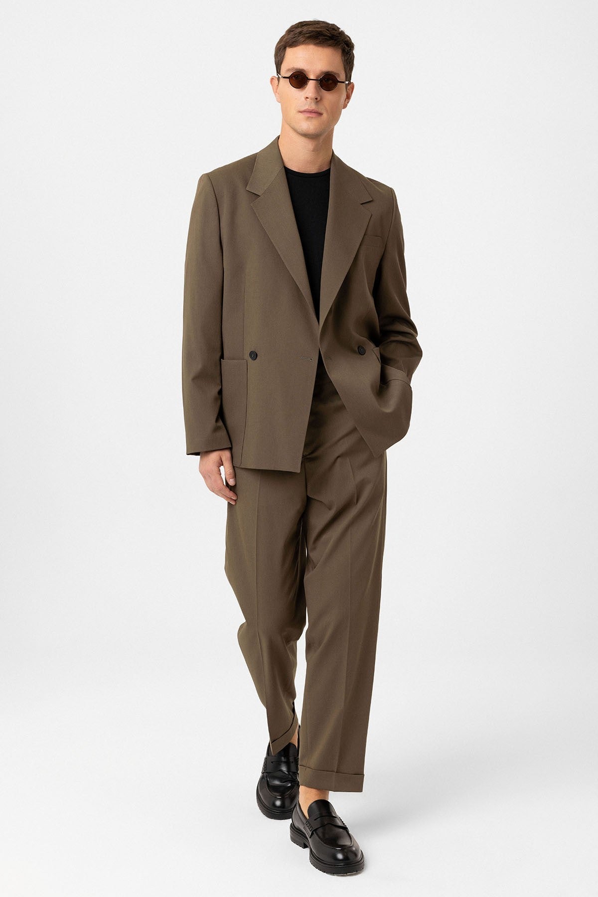 Antioch Relax Fit Double-Breasted Men's Technical Blazer Jacket