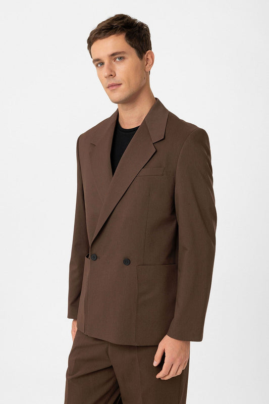 Antioch Relax Fit Double-Breasted Men's Technical Blazer Jacket