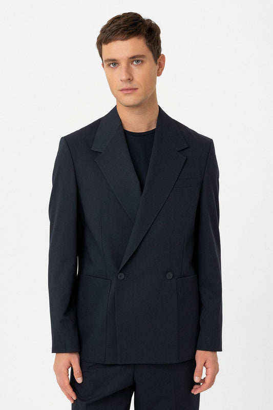 Antioch Relax Fit Double-Breasted Men's Technical Blazer Jacket