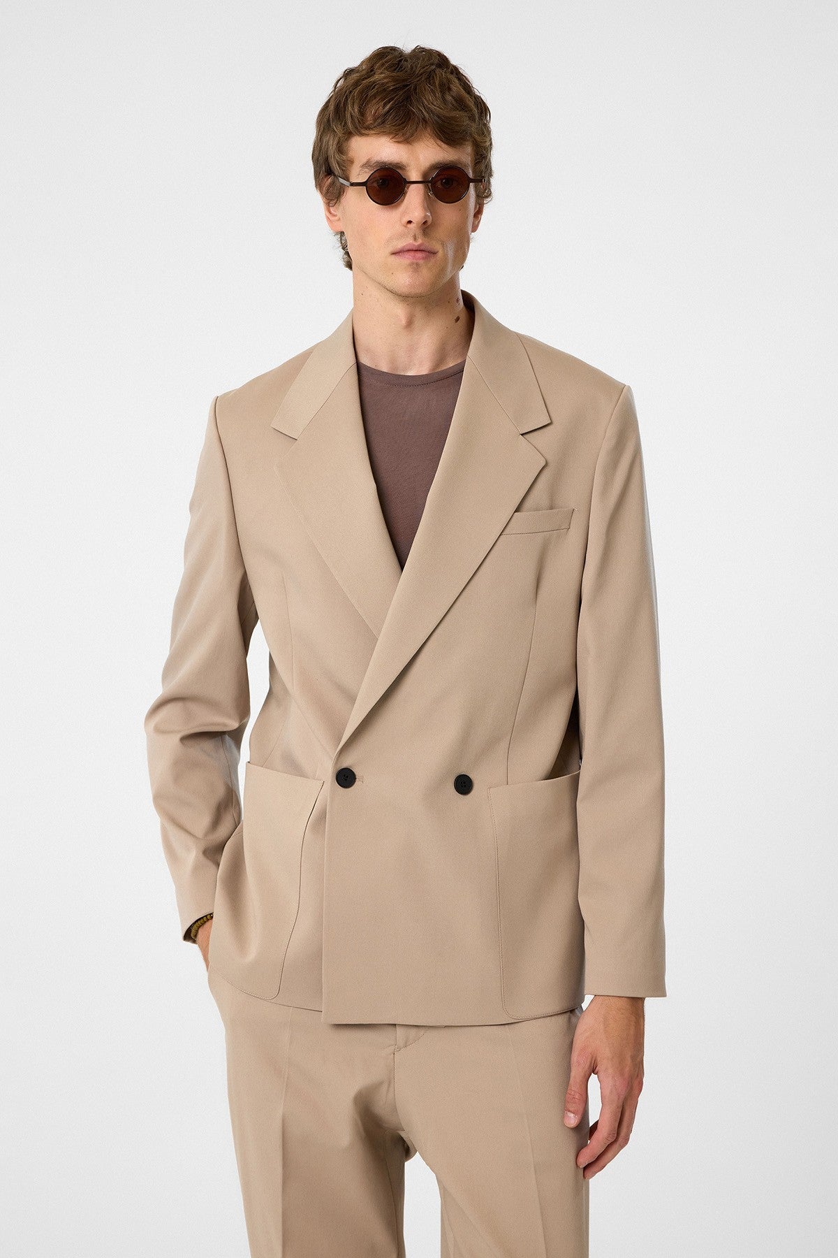 Antioch Relax Fit Double-Breasted Men's Technical Blazer Jacket