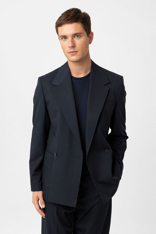 Antioch Relax Fit Double-Breasted Men's Technical Blazer Jacket