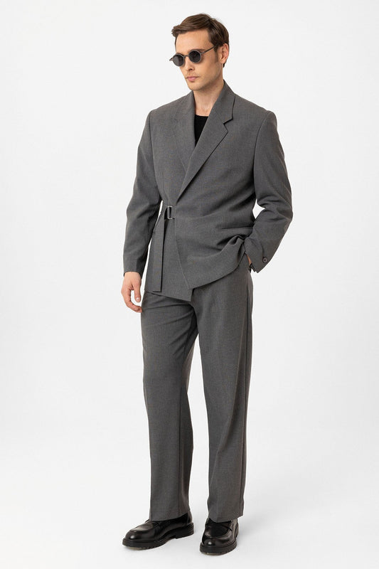 Antioch Belted Relaxed-Fit Men's Blazer Jacket