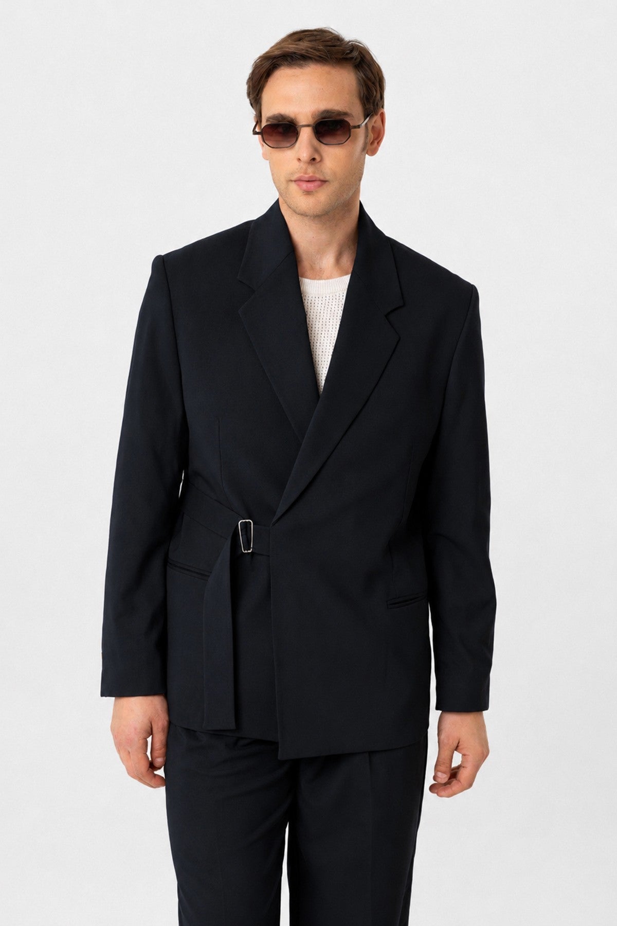 Antioch Belted Relaxed-Fit Men's Blazer Jacket
