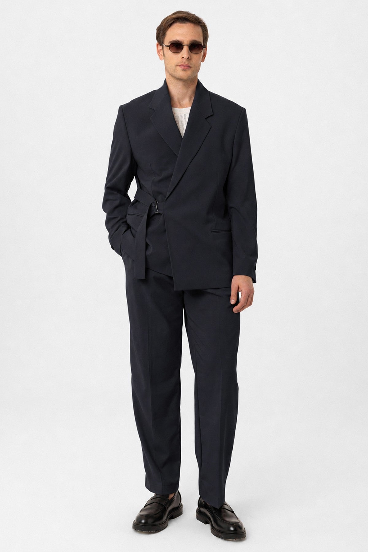 Antioch Belted Relaxed-Fit Men's Blazer Jacket