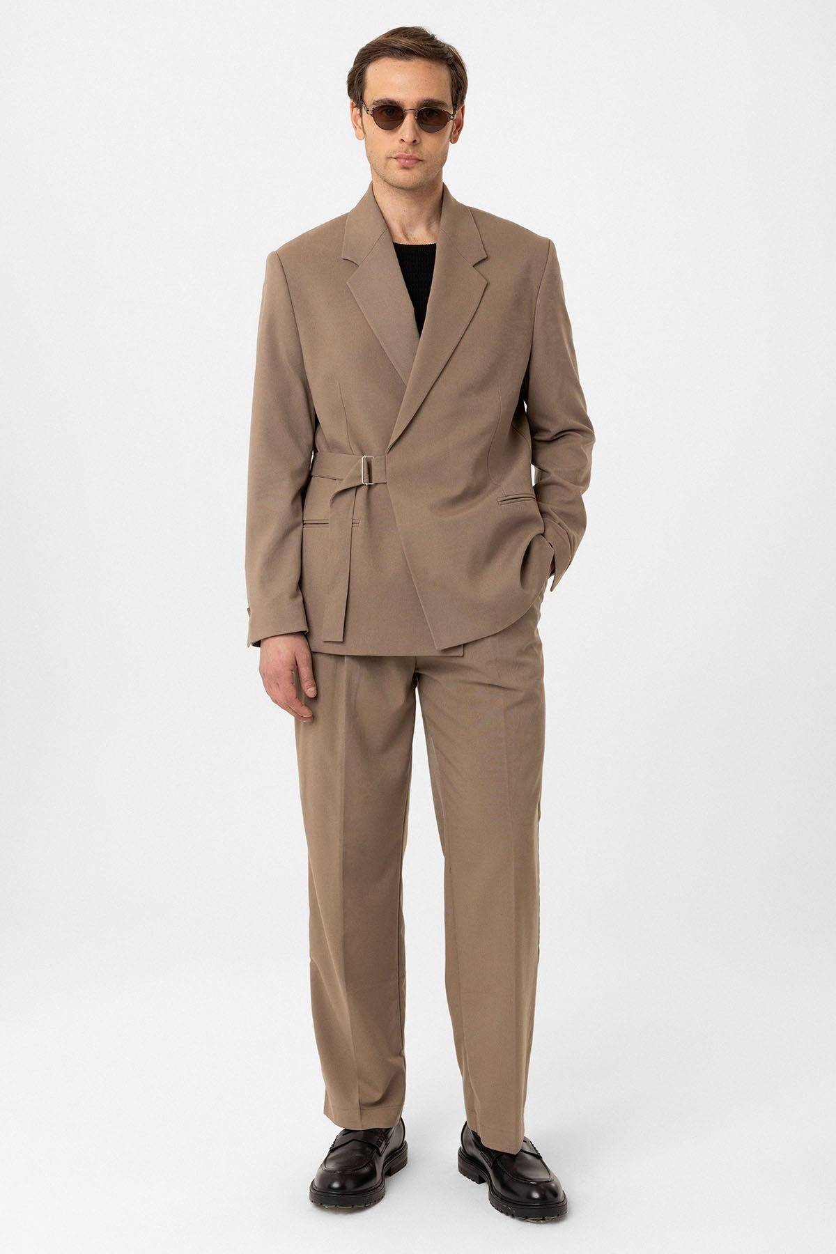 Antioch Belted Relaxed-Fit Men's Blazer Jacket