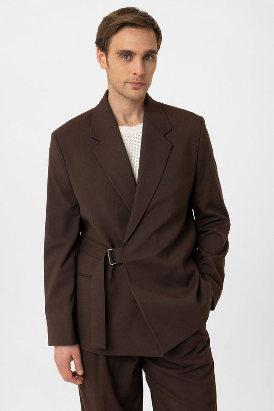Antioch Belted Relaxed-Fit Men's Blazer Jacket
