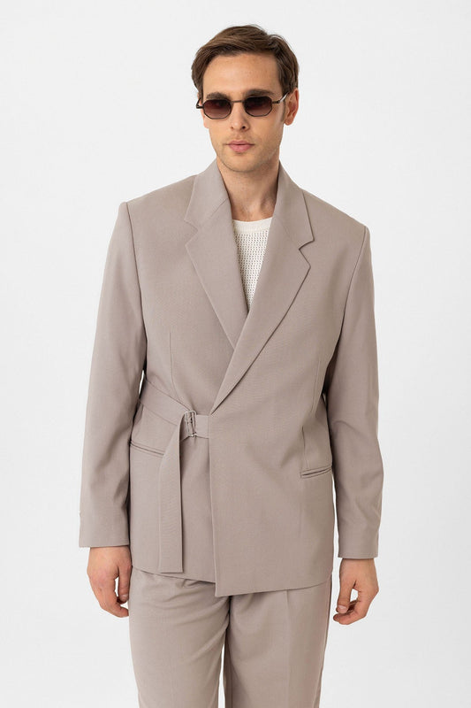 Antioch Belted Relaxed-Fit Men's Blazer Jacket