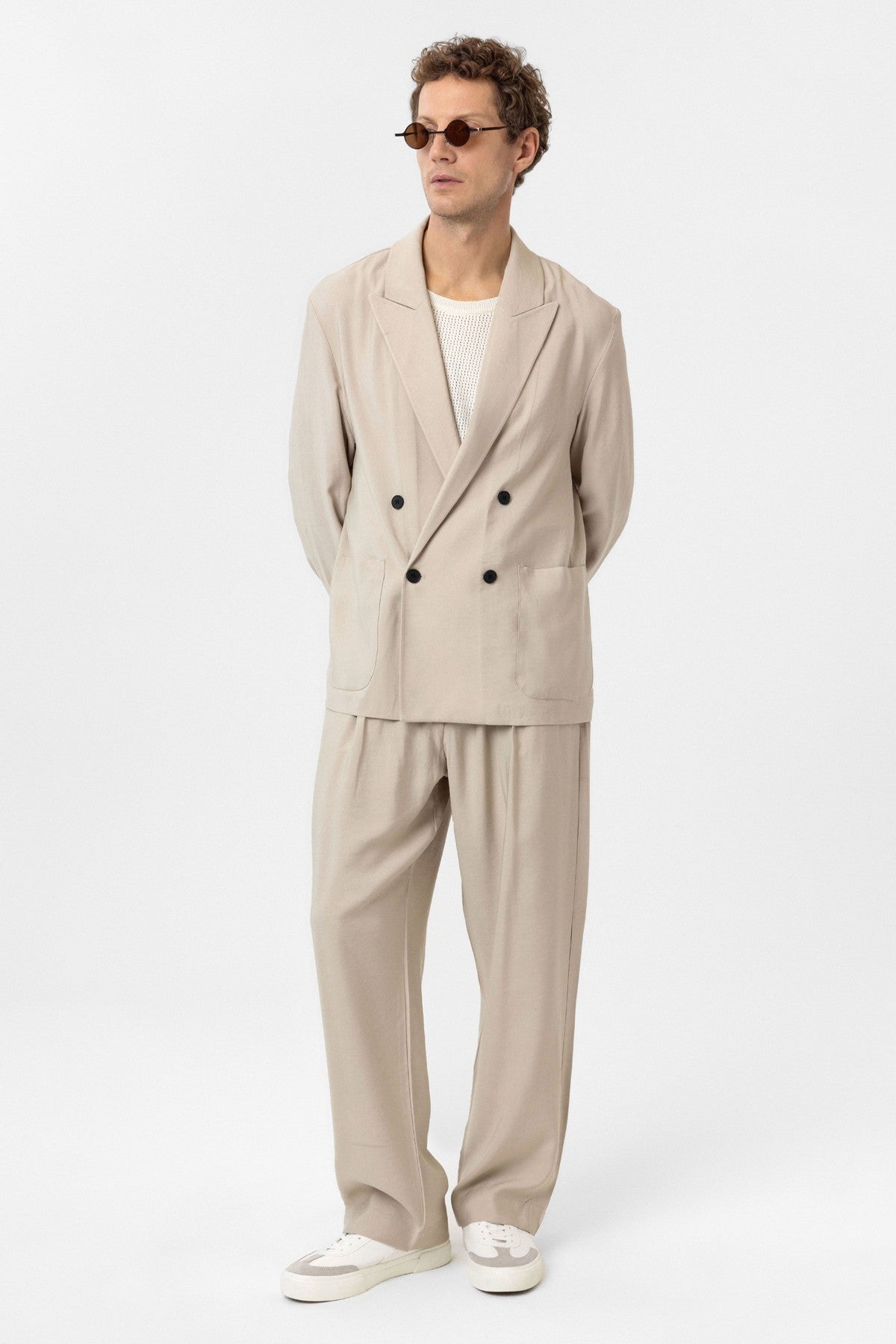 Antioch Relax Fit Diagonal-Striped Slim-Fit Men's Blazer