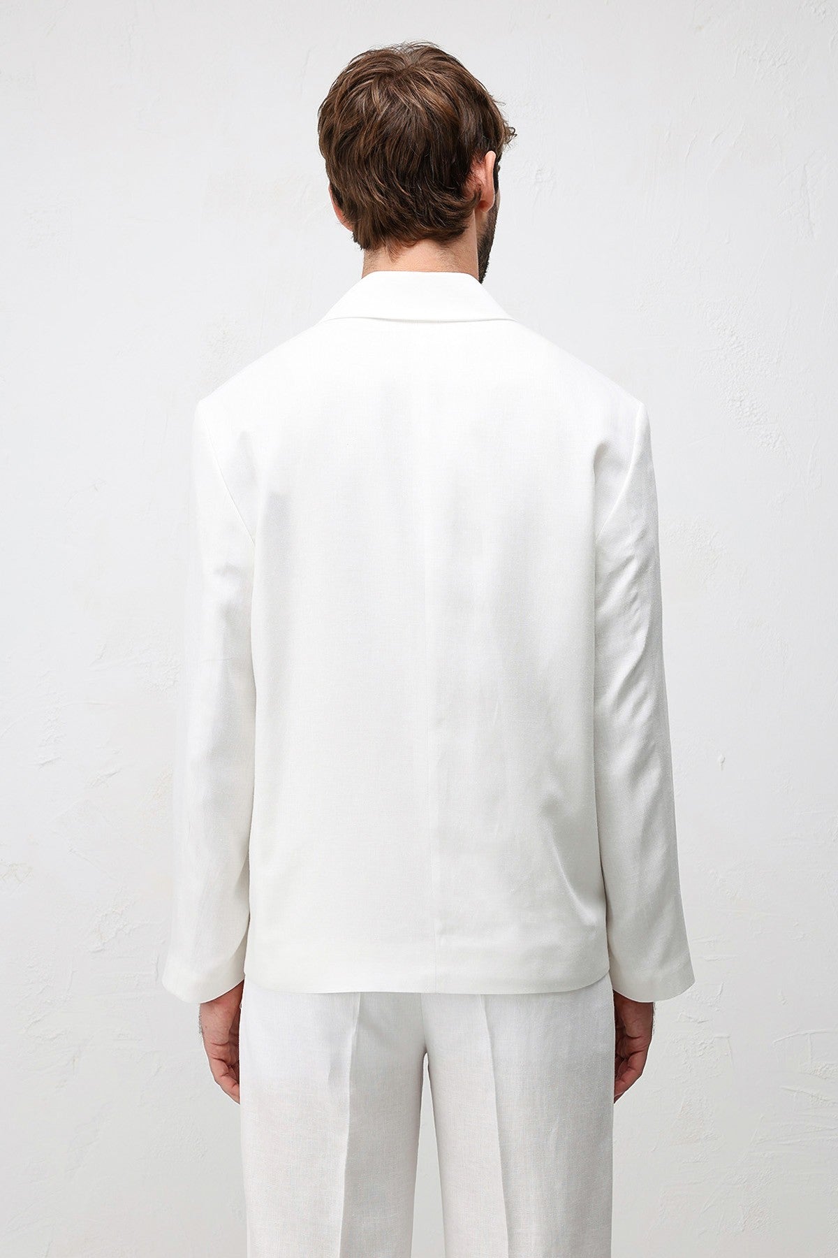 Relax Fit Men's Blazer Jacket in a Linen Blend