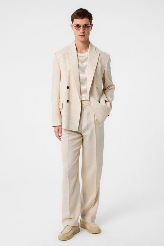 Relax Fit Men's Blazer Jacket in a Linen Blend