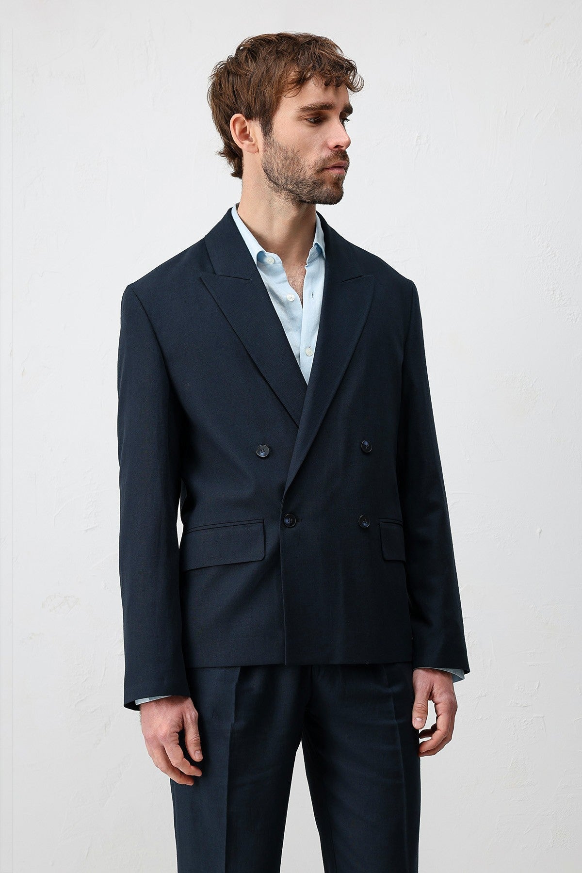 Relax Fit Men's Blazer Jacket in a Linen Blend