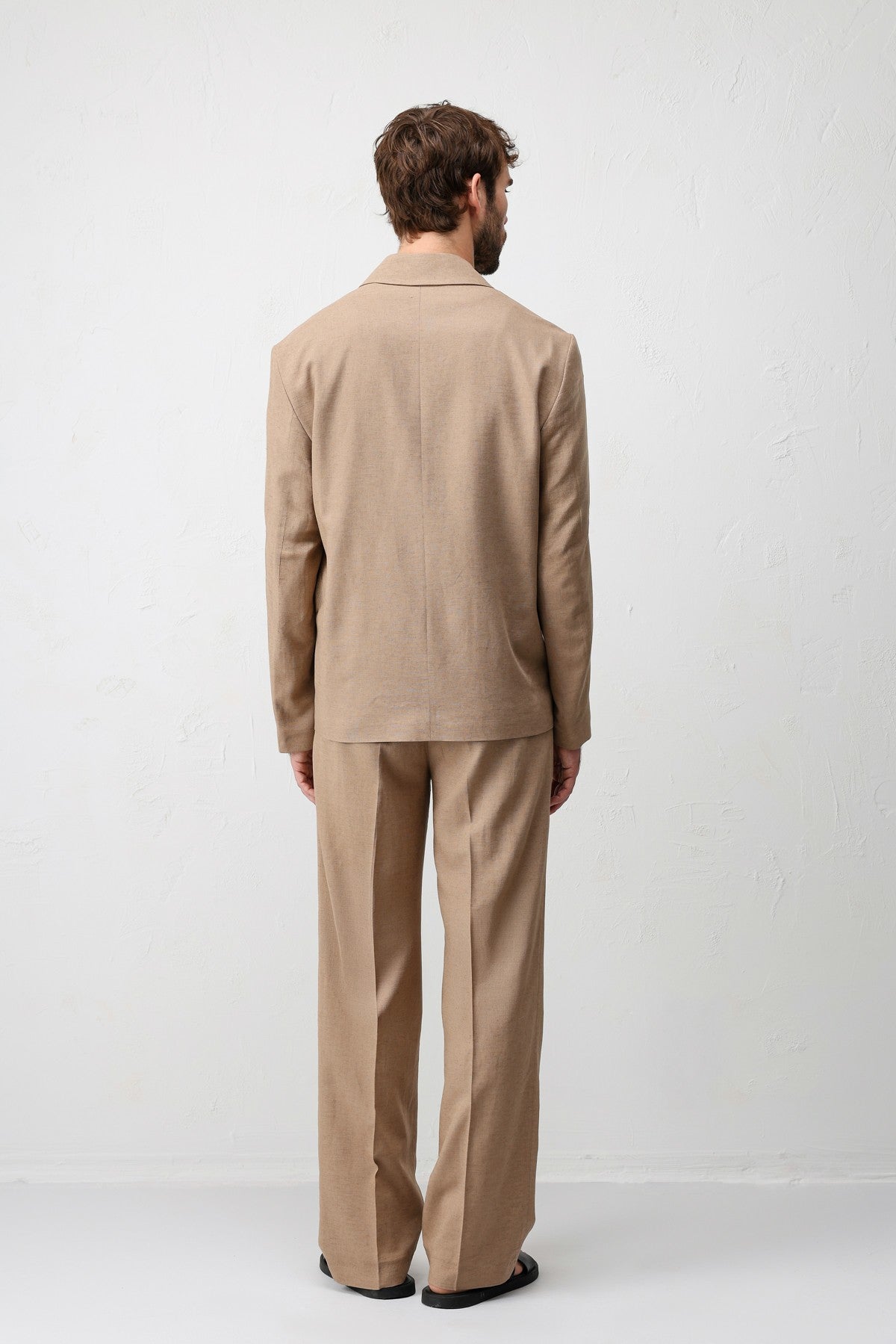 Relax Fit Men's Blazer Jacket in a Linen Blend