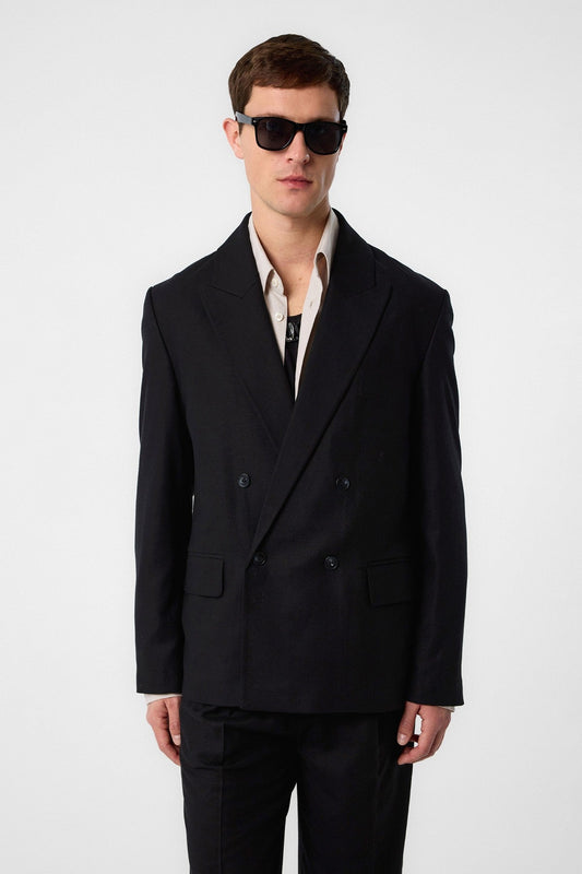 Relax Fit Men's Blazer Jacket in a Linen Blend