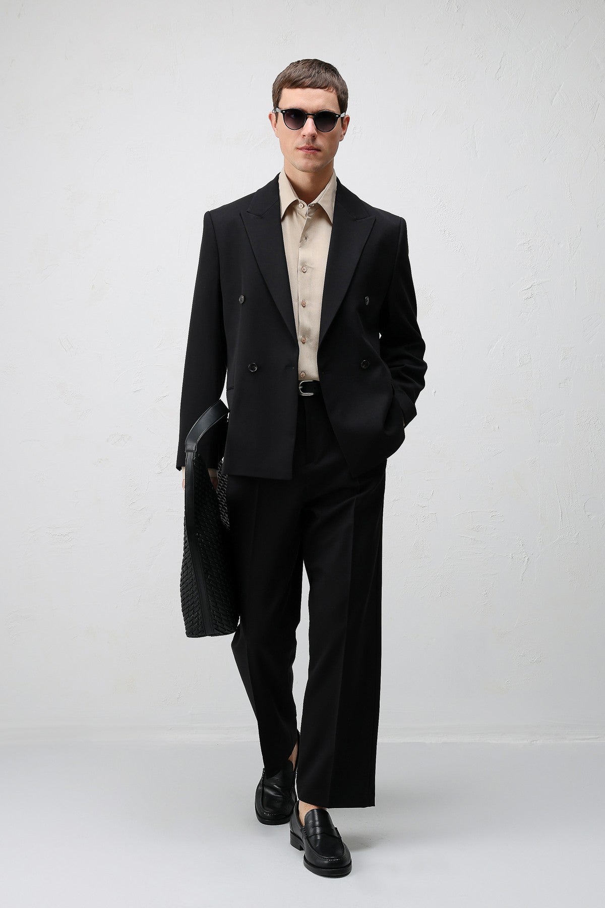 Relax Fit Double-Breasted Men's Blazer